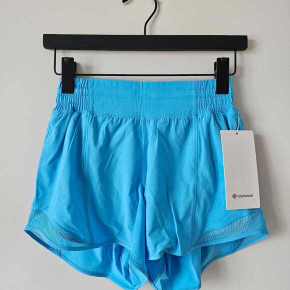 NWT LULULEMON KYBL Blue Hotty Hot High Rise Short 4" Lined Size 4 - Picture 2 of 9